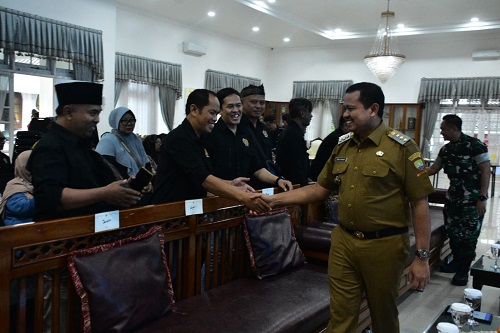 Bupati Sumedang Dony Ahmad Munir di acara HPN 2026 Gedung Negara Sumedang