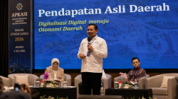 Bupati Sumedang Dony Ahmad Munir menjadi pembicara pada Dialog Otonomi Daerah APKASI 2026.
